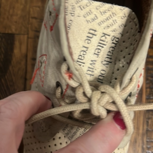 VTG Clocharme Ankle Bootie newsprint cap toe lace up 80’s size 37 - Picture 10 of 16